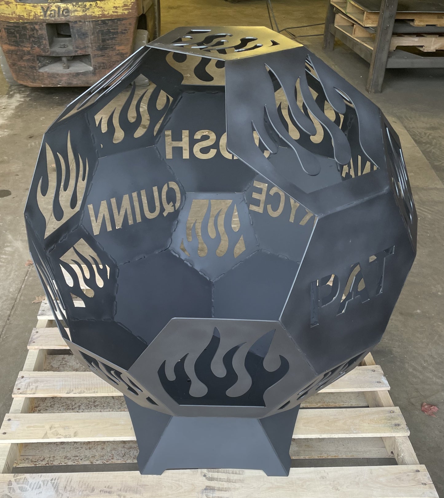 Design a Custom Pointed Top Fire Pit Globe | Personalize your Panels and Design |16 Gauge