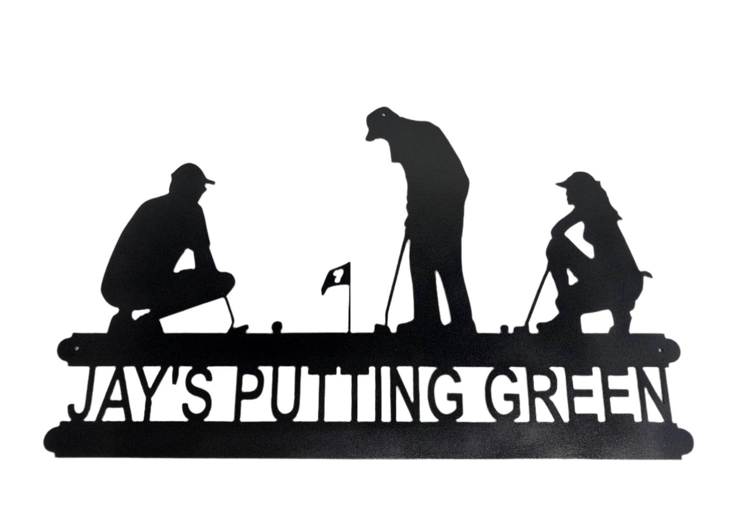 Personalized Putting Green Wall Sign