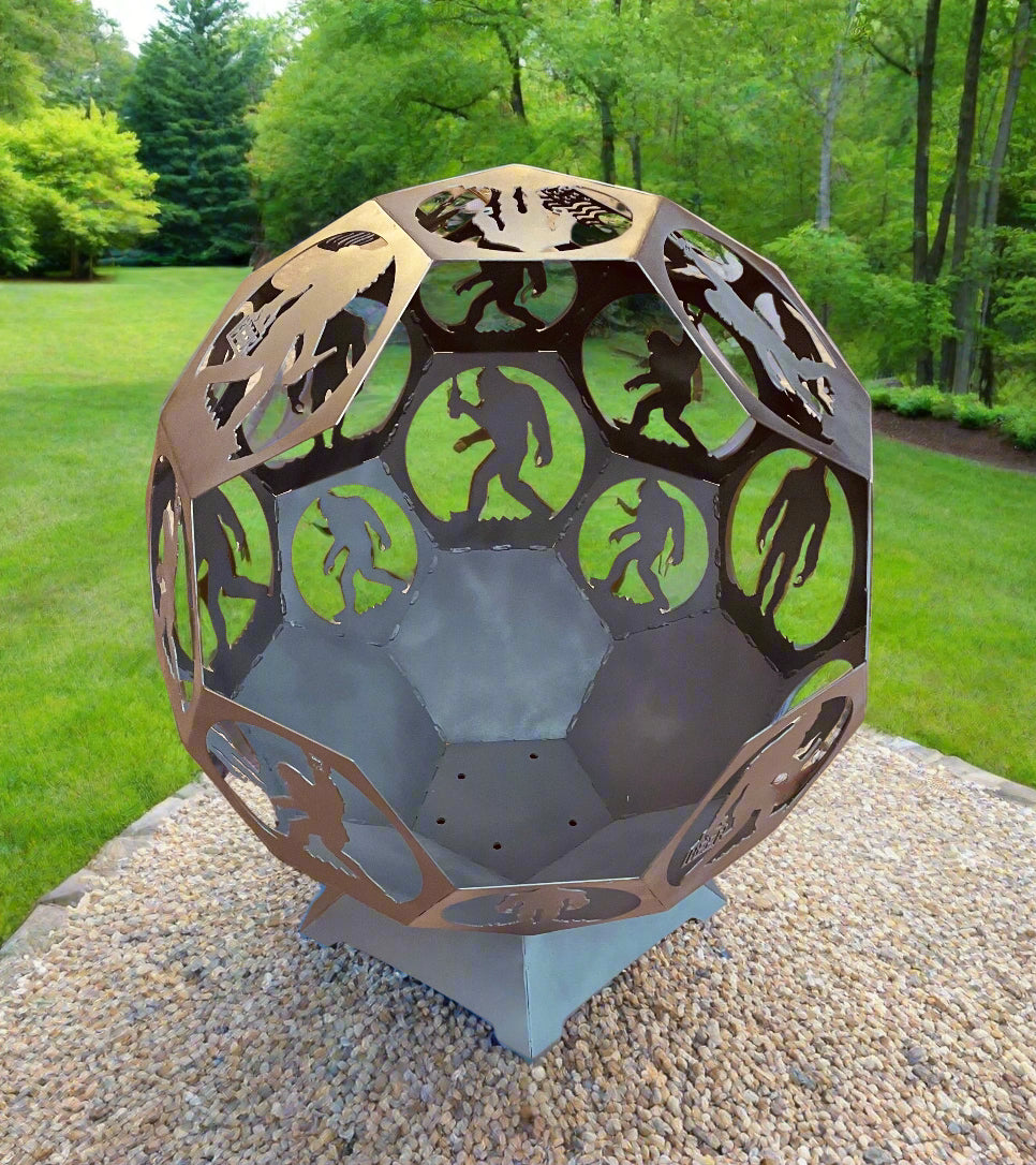 24" Side Open Fire Globe, Many Themes