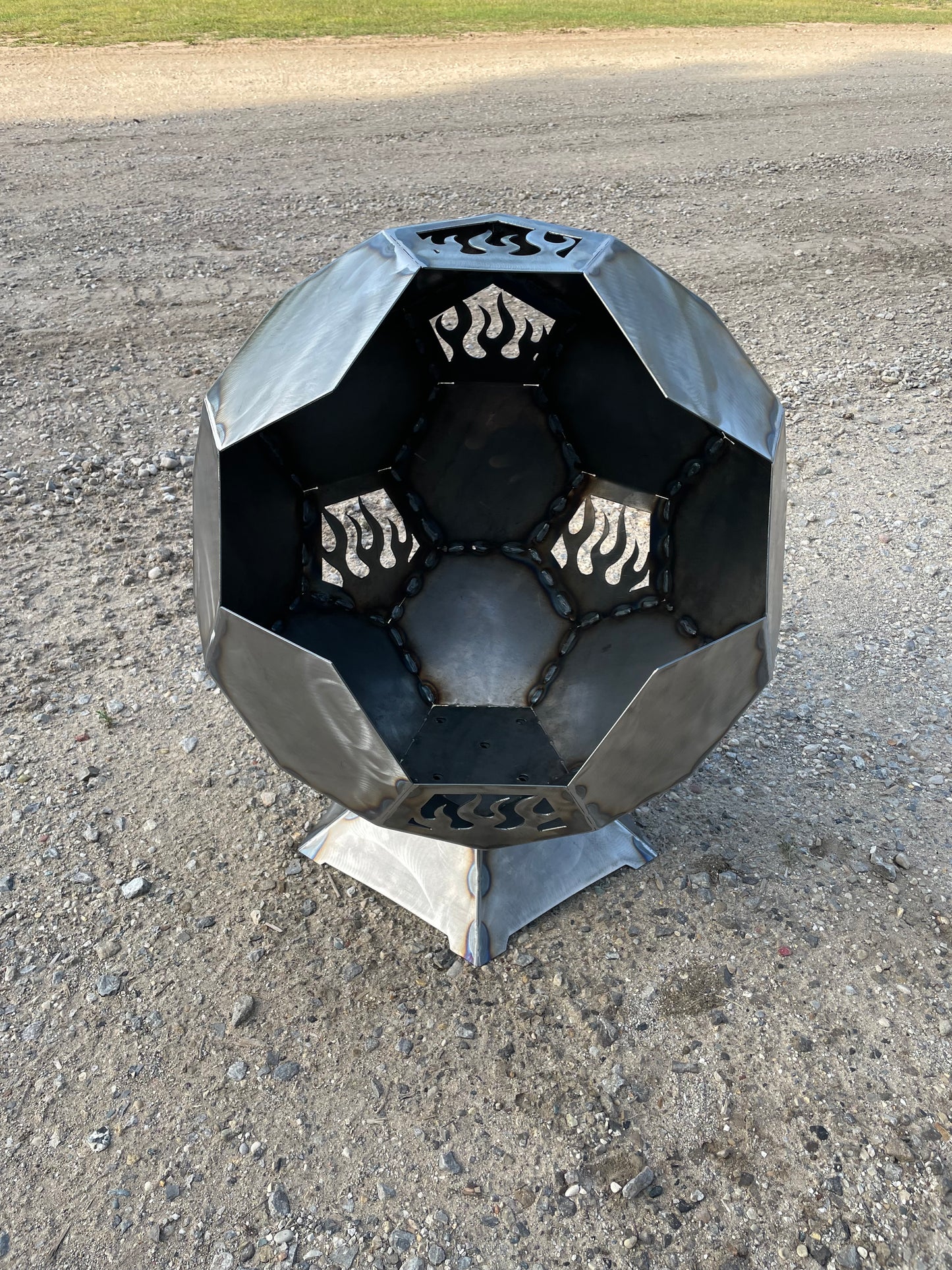 24" Side Open Fire Globe, Many Themes