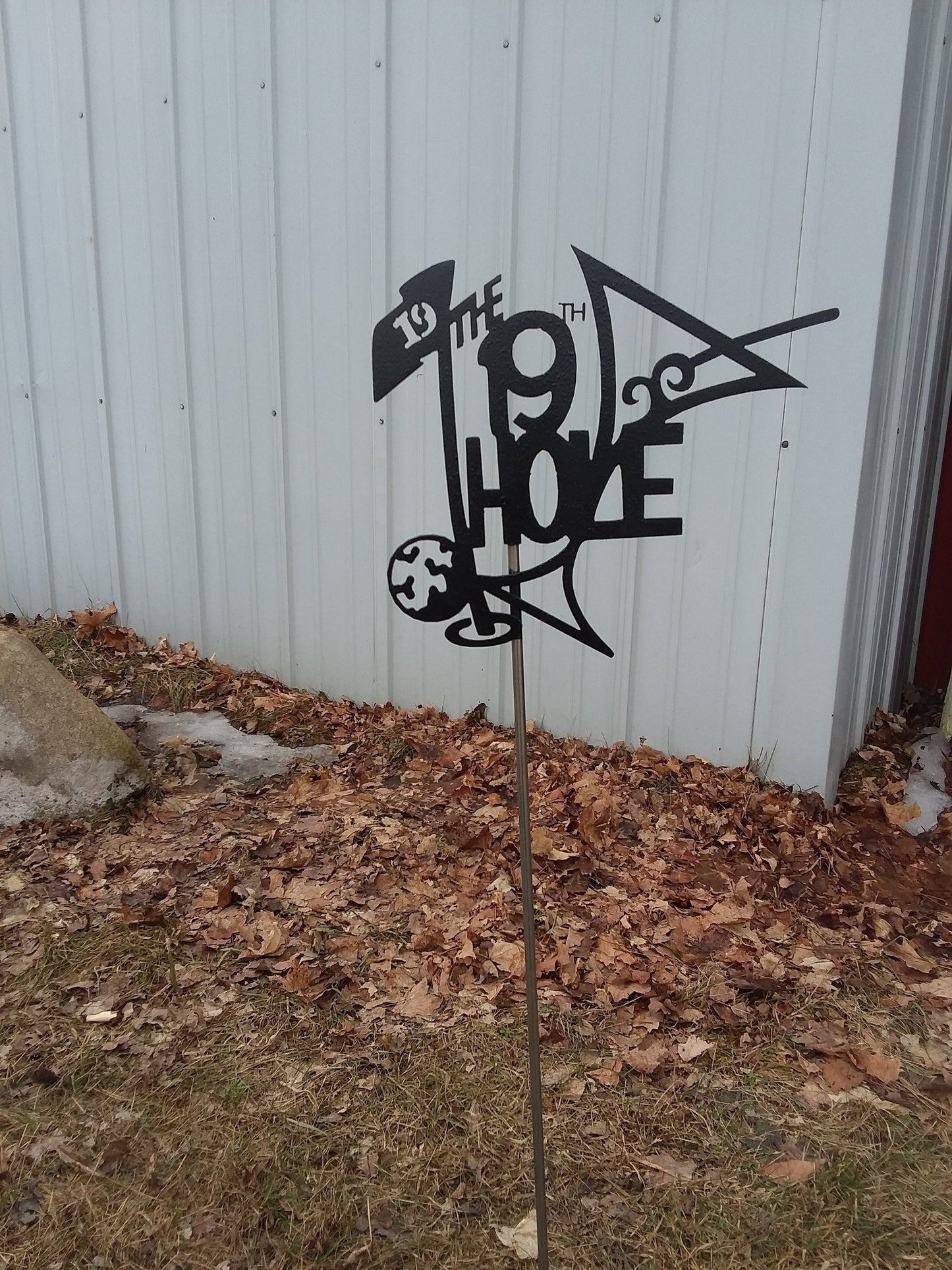19th Hole Golf Themed Yard Art Stakes - 2 designs to choose from.