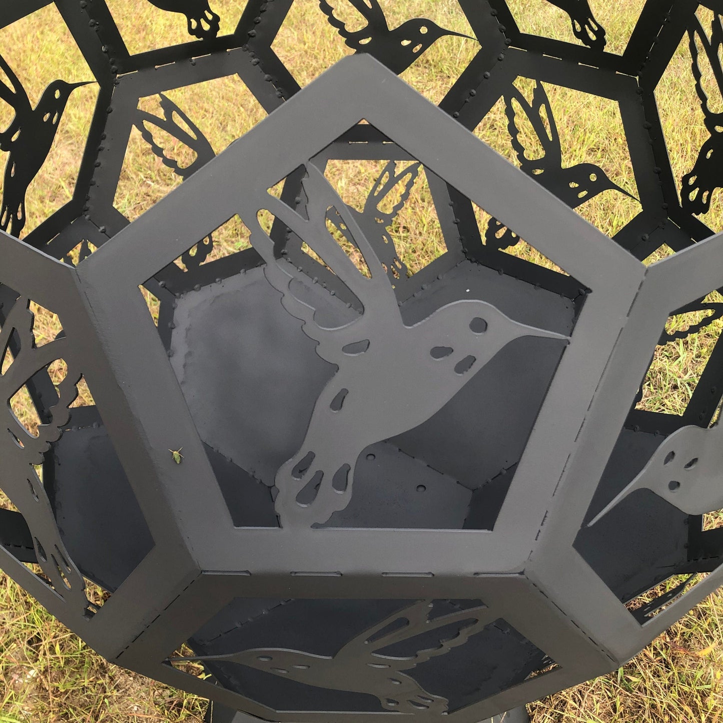 Hummingbird themed fire pit
