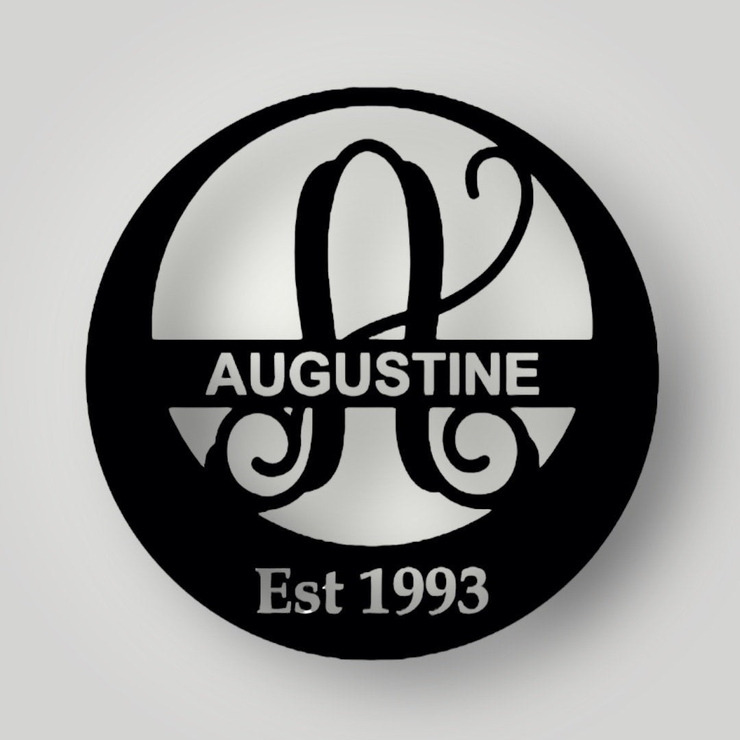 Modern Monogram - Family Metal Sign