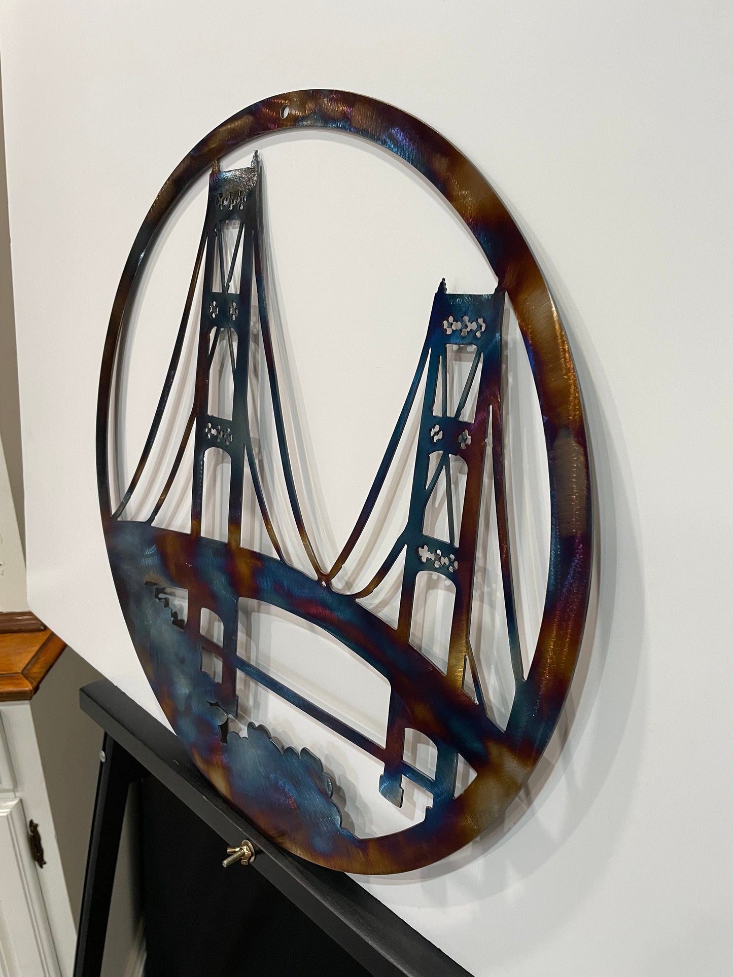 Circular Mackinac Bridge Scene