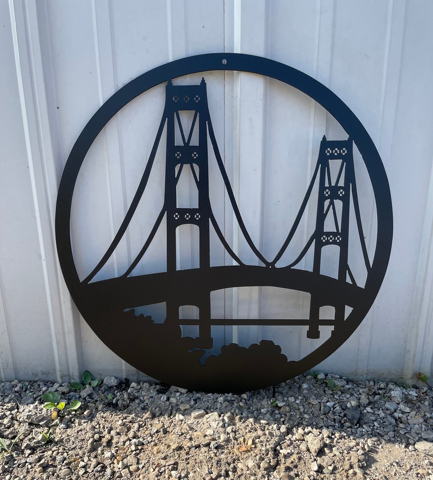Circular Mackinac Bridge Scene