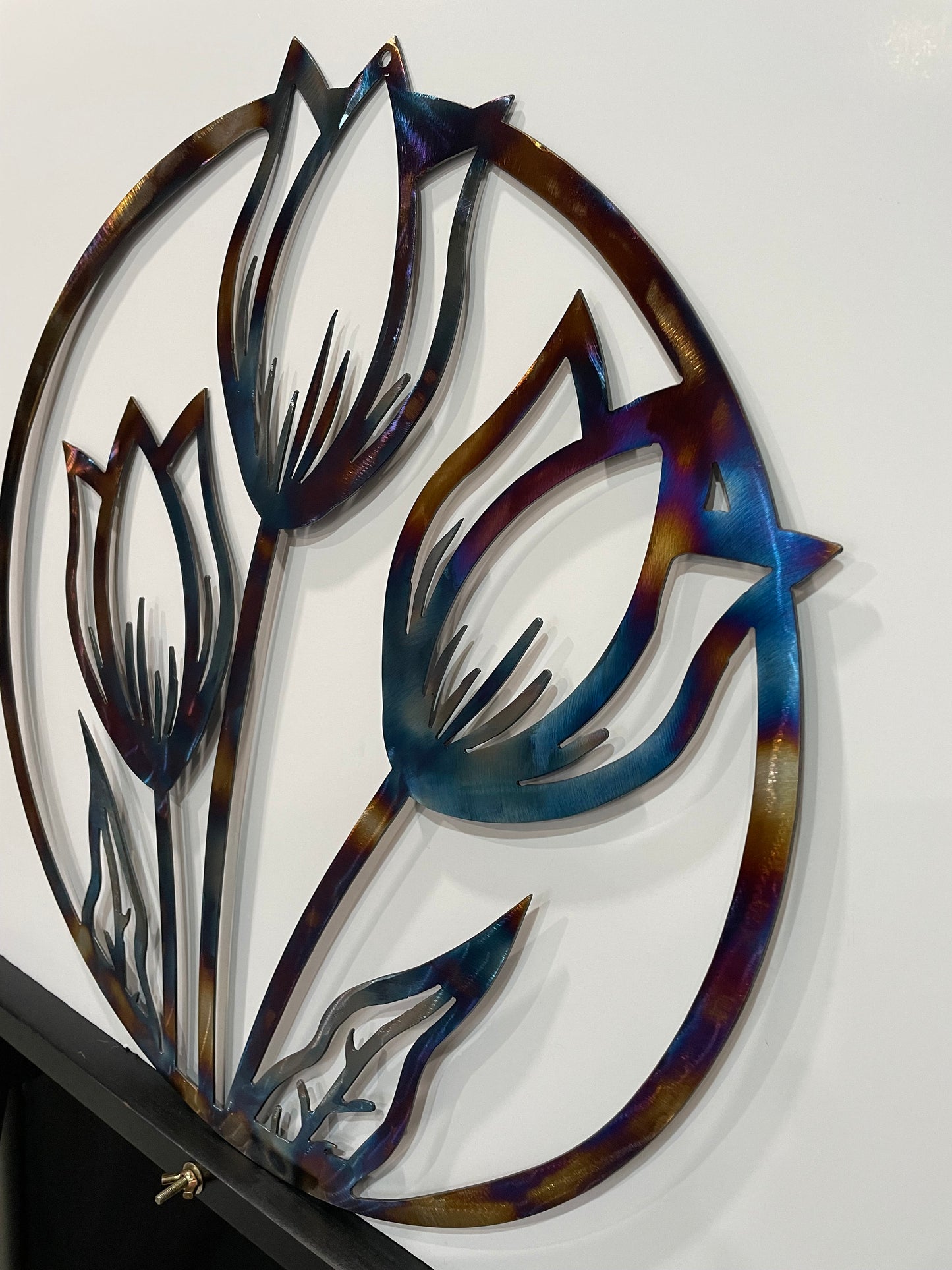 Vibrant Tulip Metal Wall Art