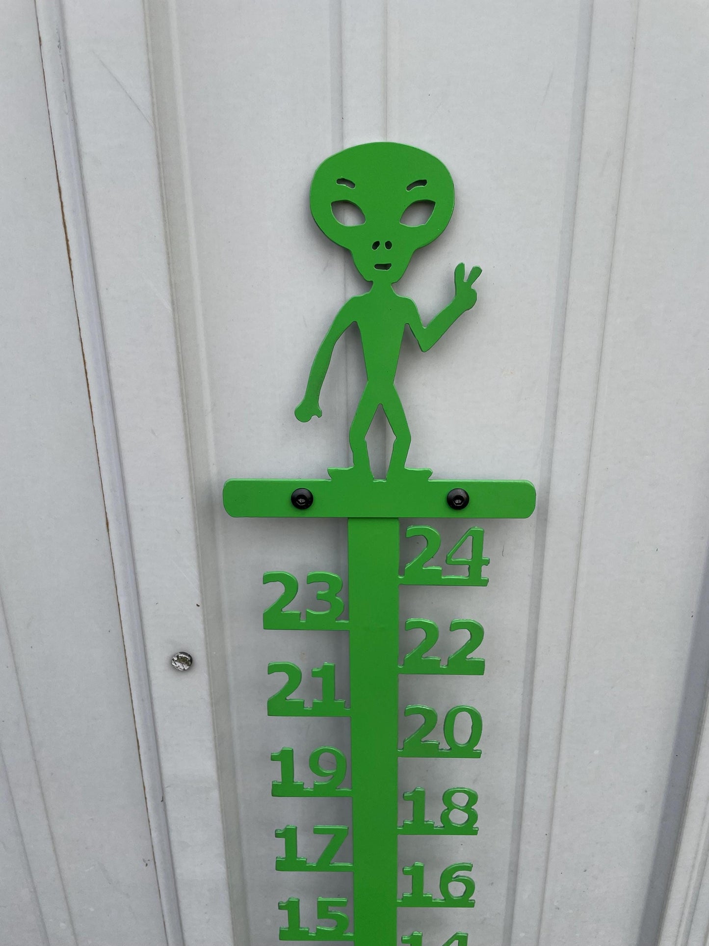 24 inch; Metal Snow Gauge: Powder Coated Steel, Reinforced, USA Made