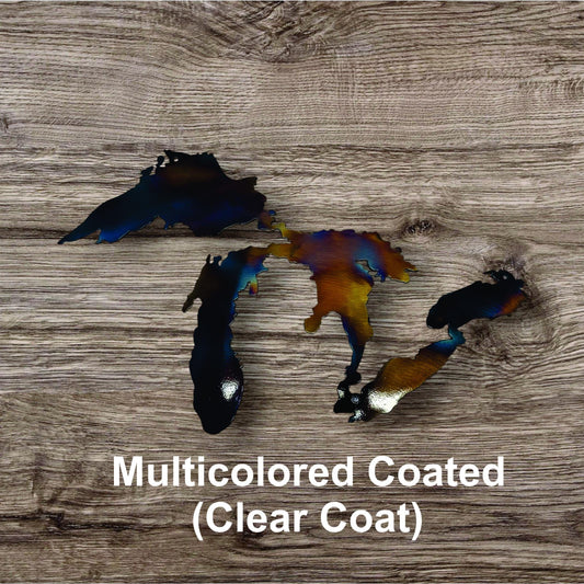 Multicolored with protective clear coat finish Great Lakes metal wall art