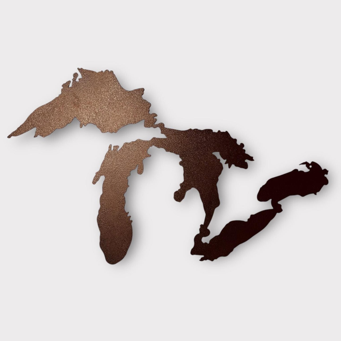 Copper vein Great Lakes metal wall art