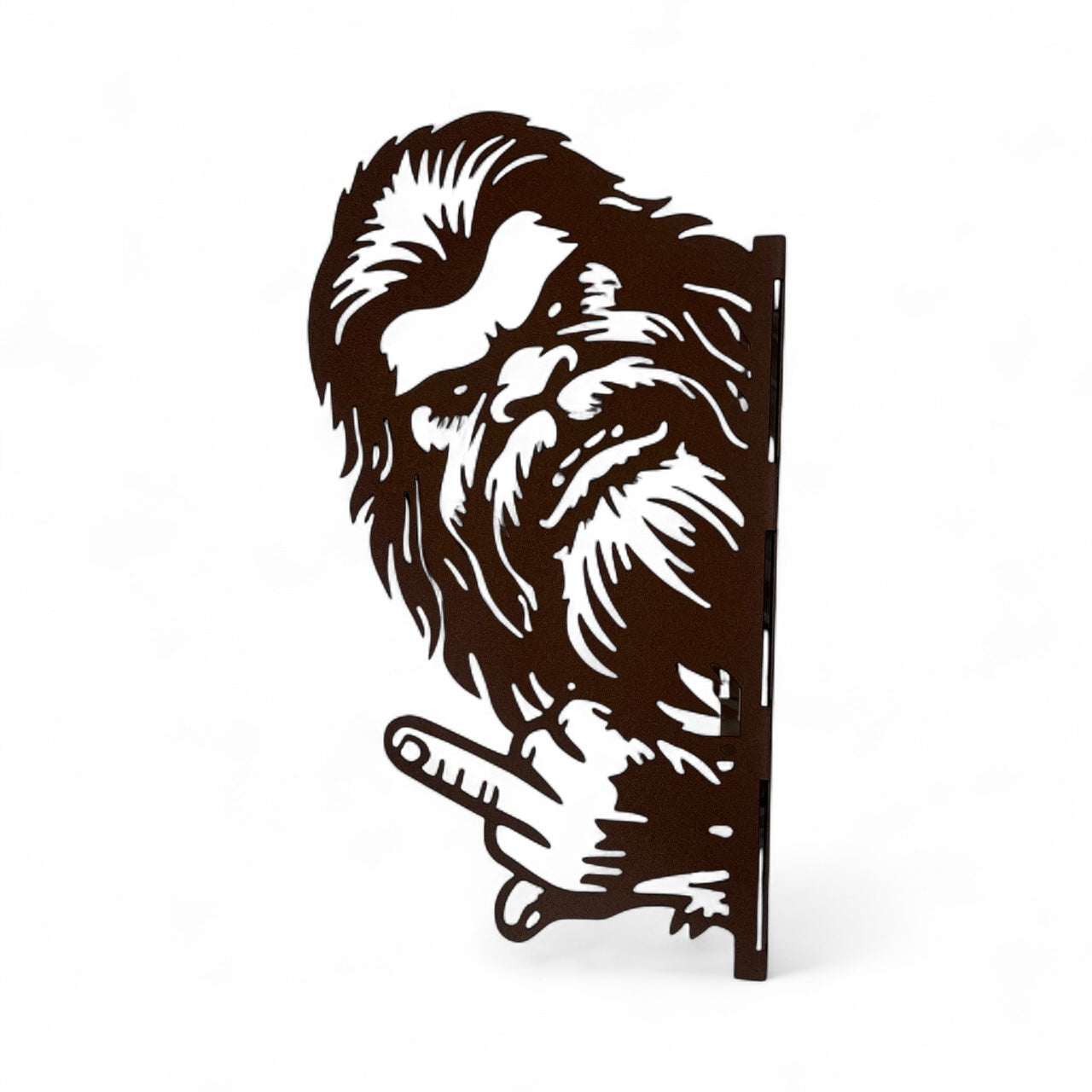 Sasquatch Looking Around the Corner Flipping the Bird