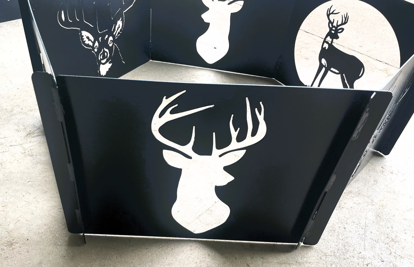 Buck themed fire ring