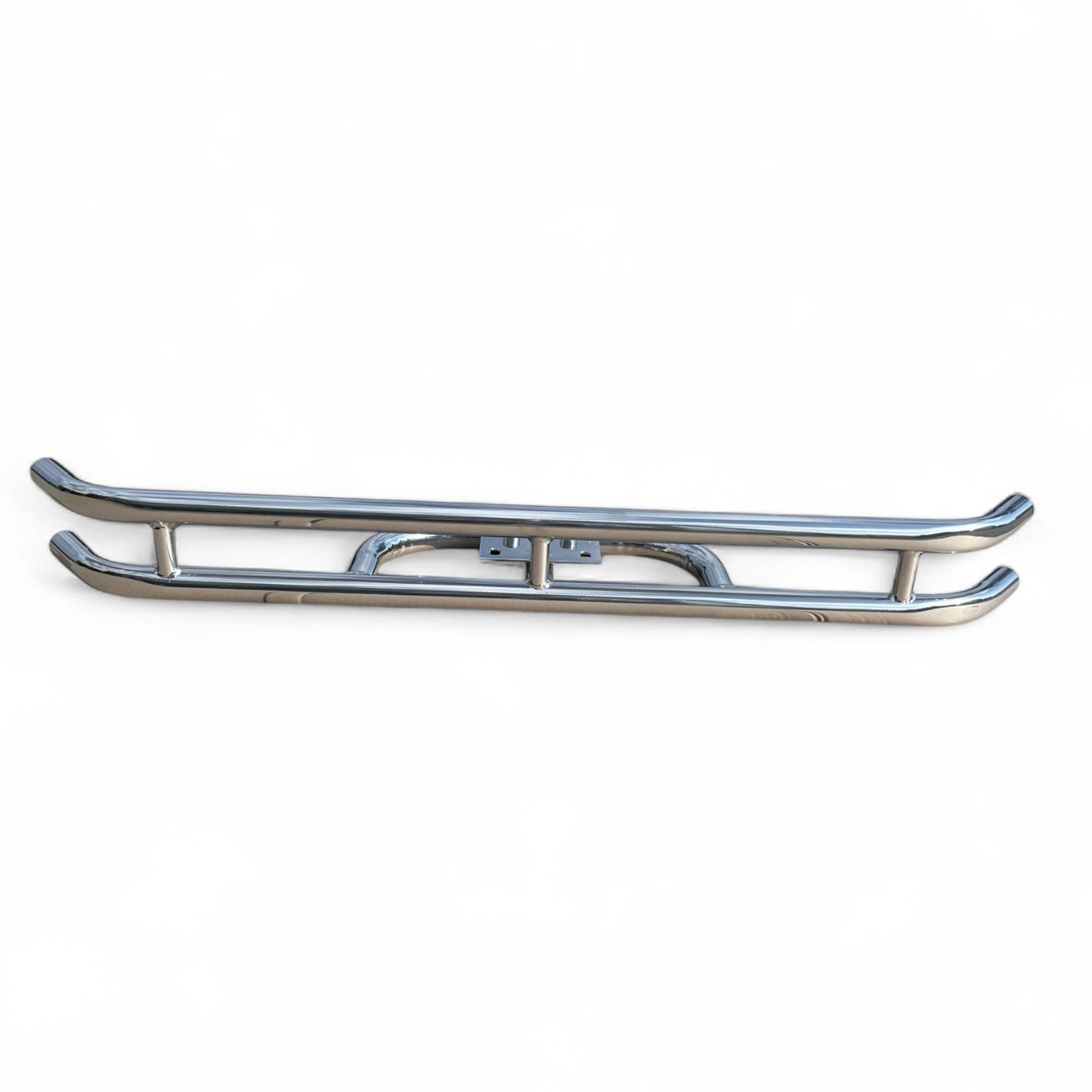 EZGO golf cart rear bumper painted a chrome powder coat paint