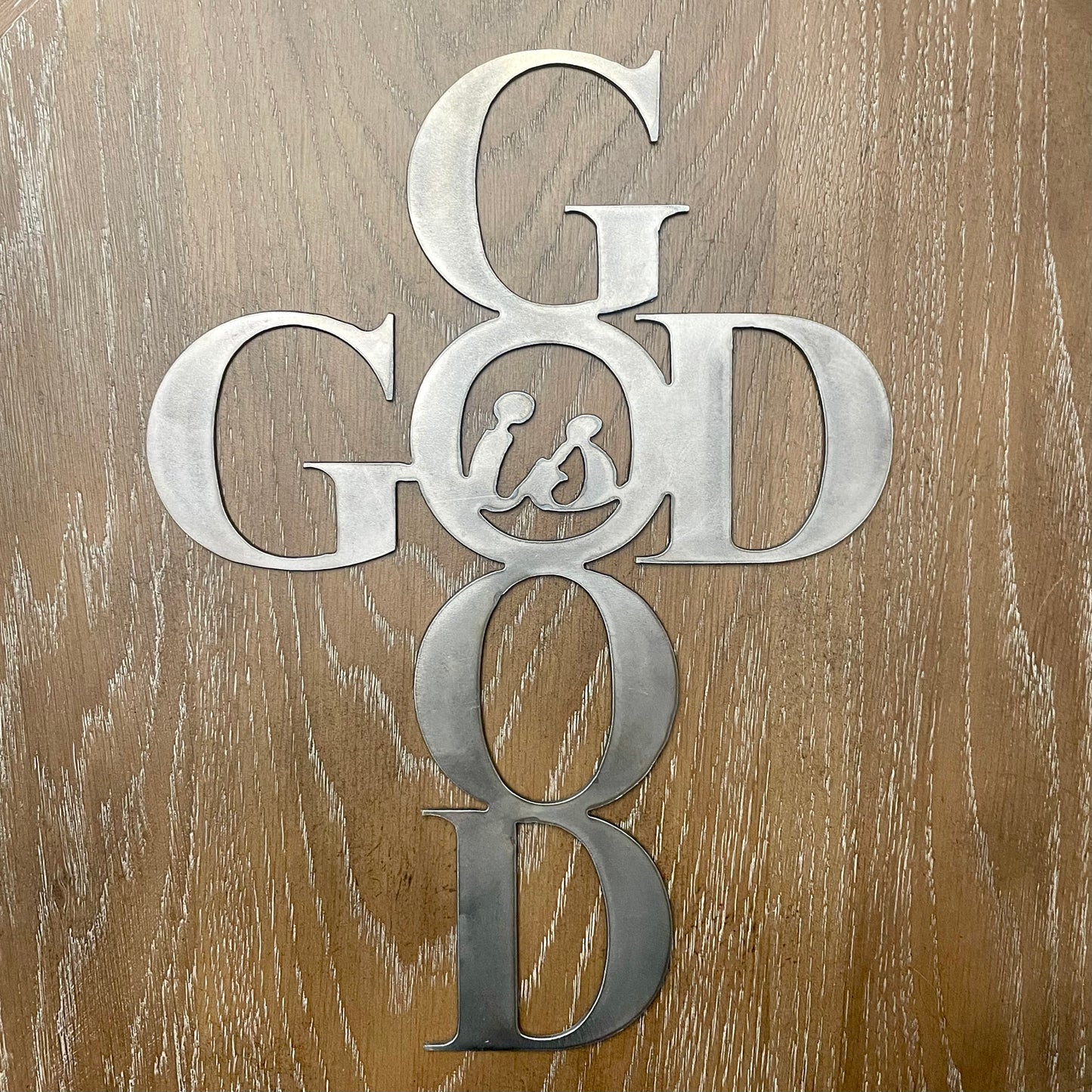 God is Good Metal Cross