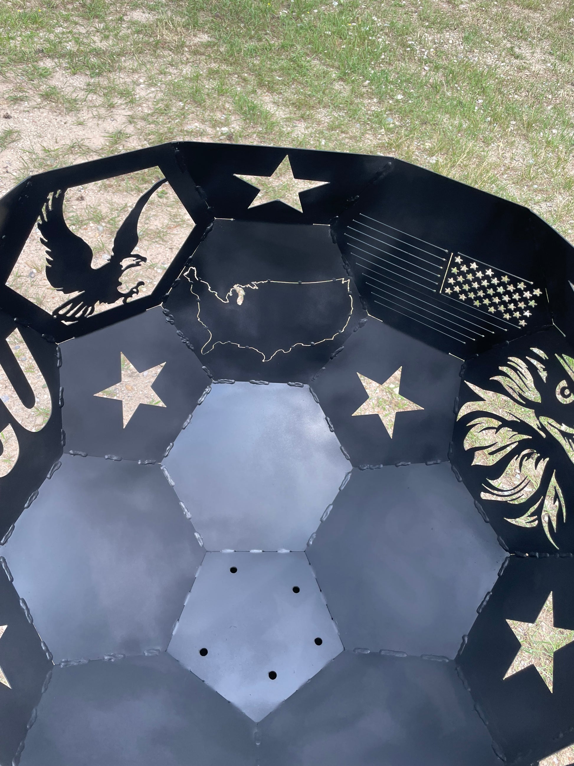 USA themed fire pit