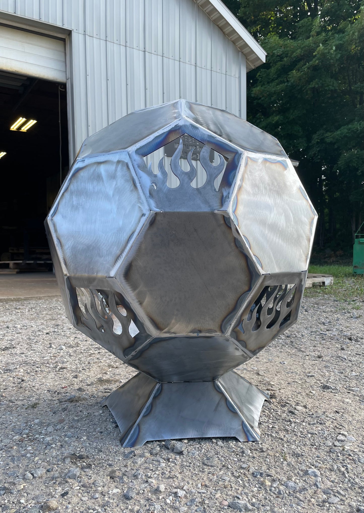 24" Side Open Fire Globe, Many Themes