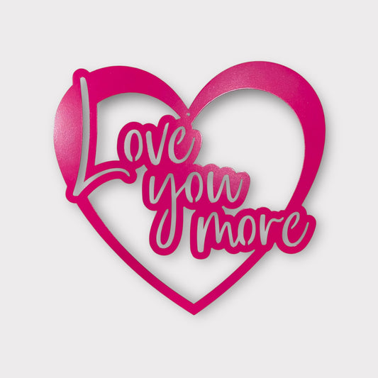 Clearance:  Love You More Heart Wall Art