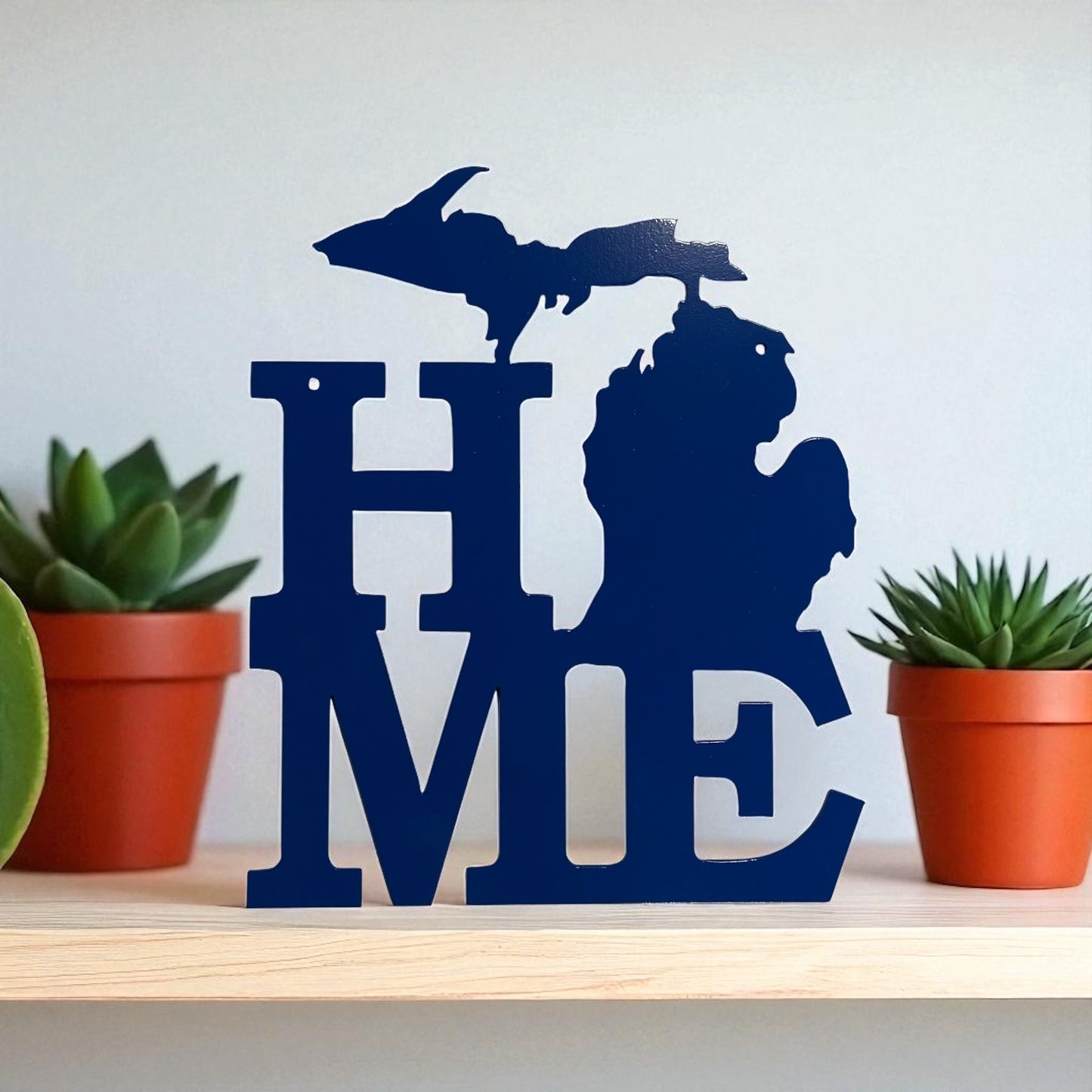State Themed with Stacked Letters Home Wall Sign