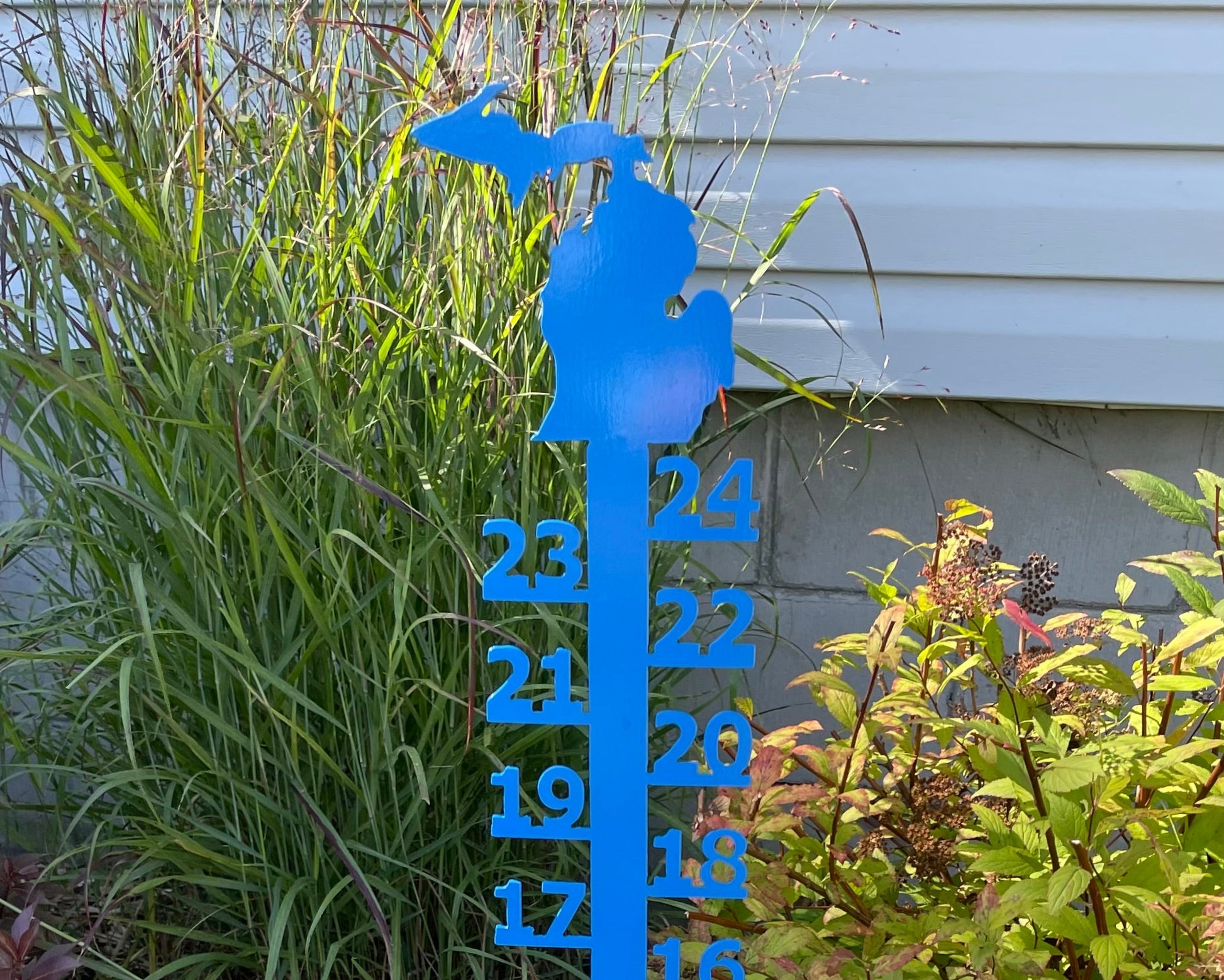 Rain and Snow measuring stick with state silhouette at the top