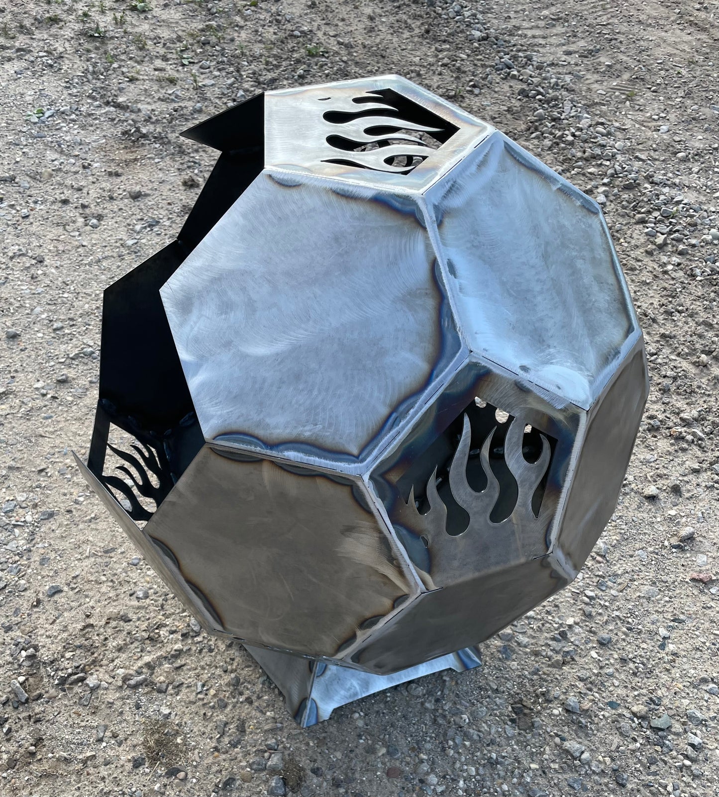 24" Side Open Fire Globe, Many Themes