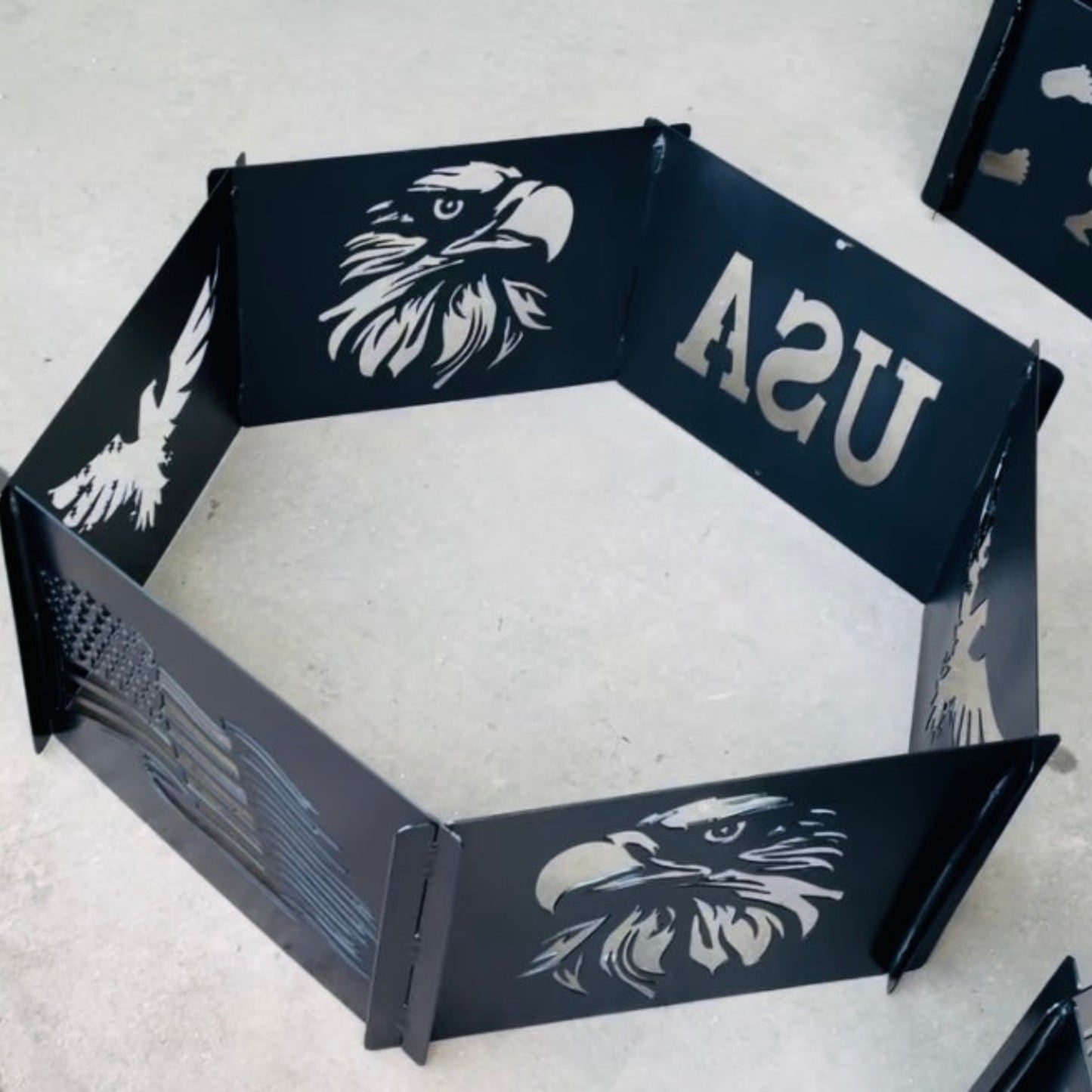 America themed fire ring