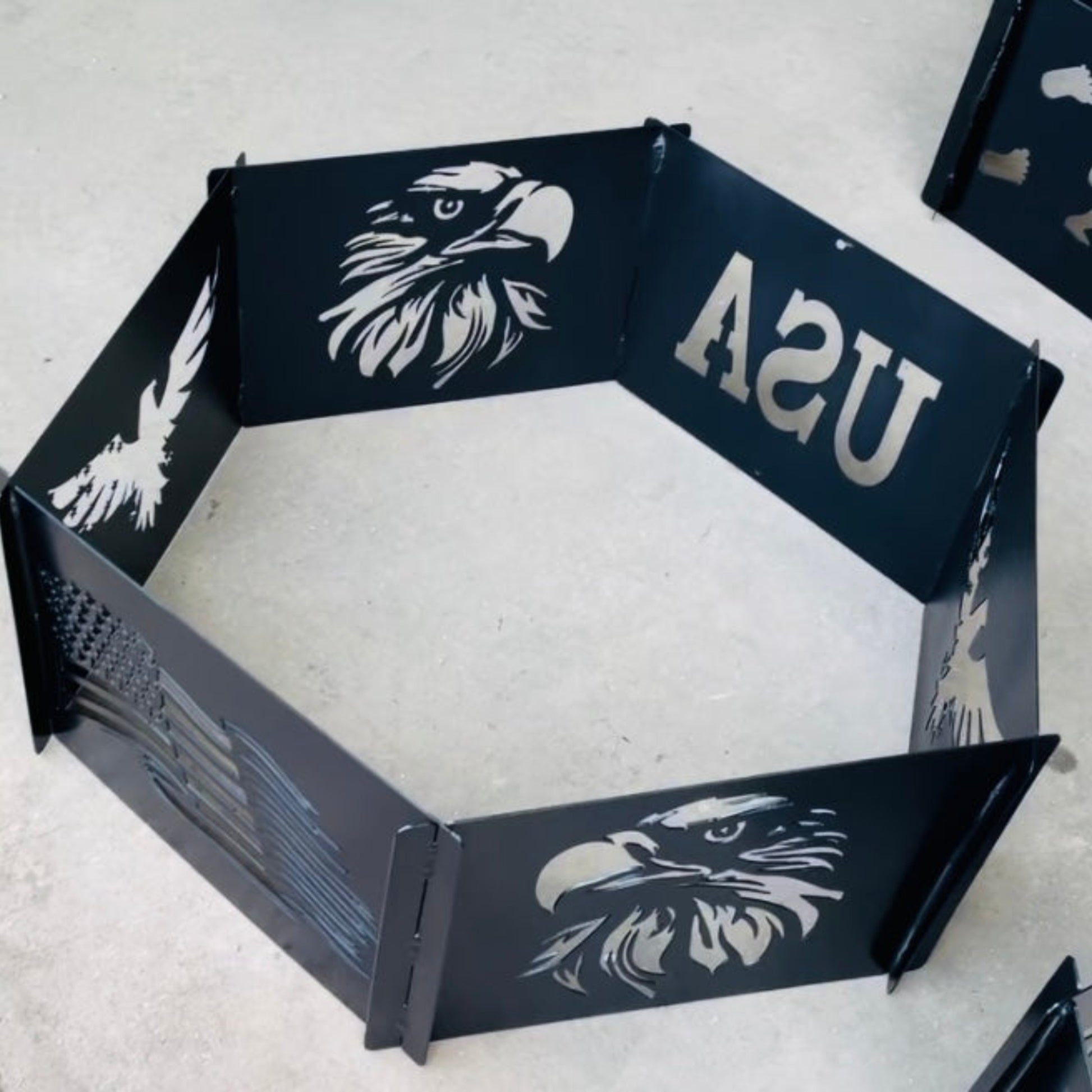America themed fire ring