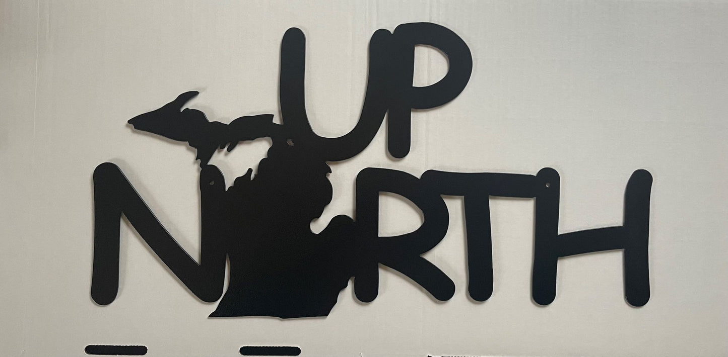 Michigan Up North Metal Wall Sign