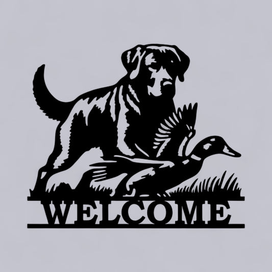 Welcome or Custom Labrador Retriever or Chesapeake Hunting Scene