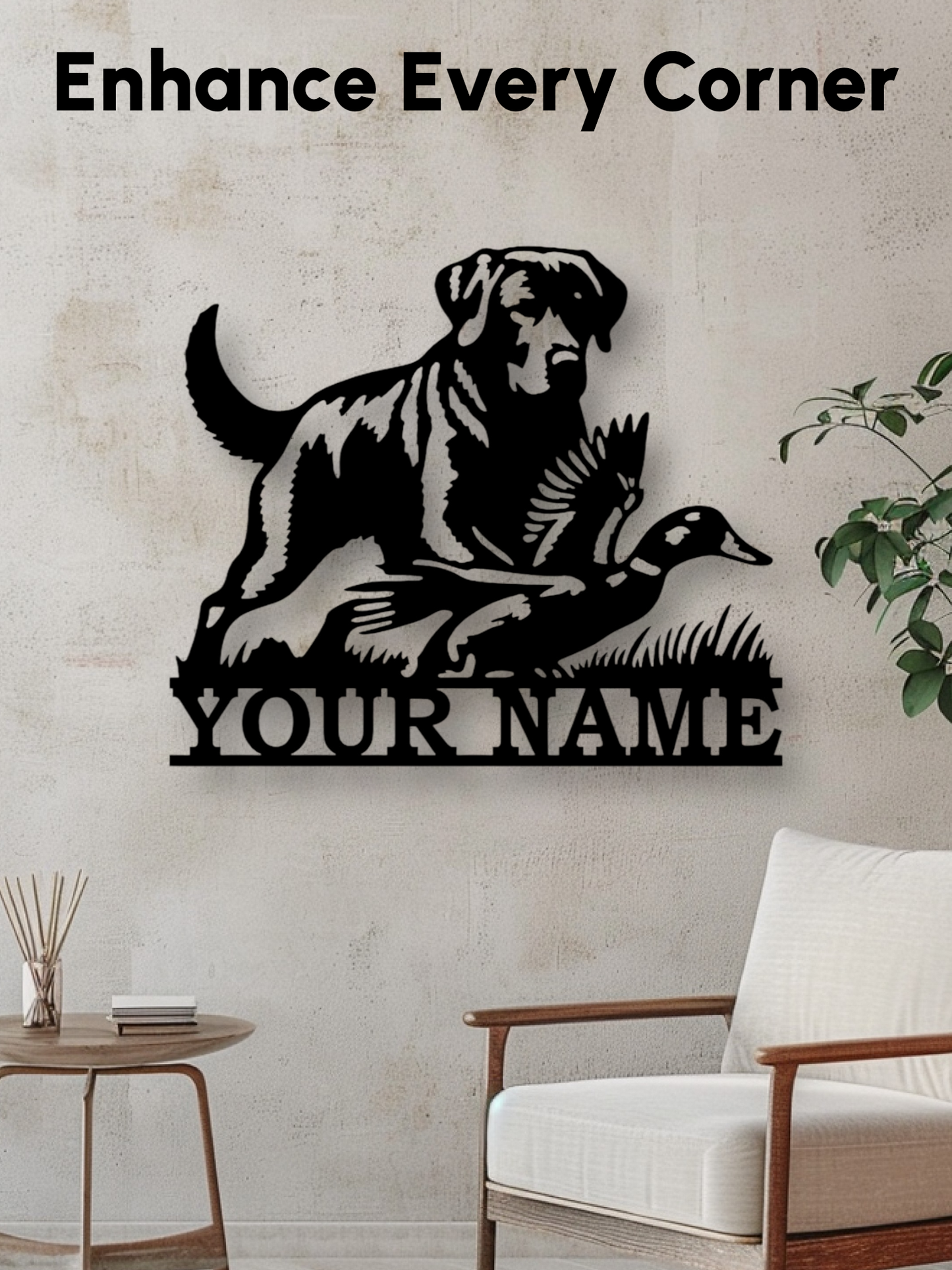 Welcome or Custom Labrador Retriever or Chesapeake Hunting Scene