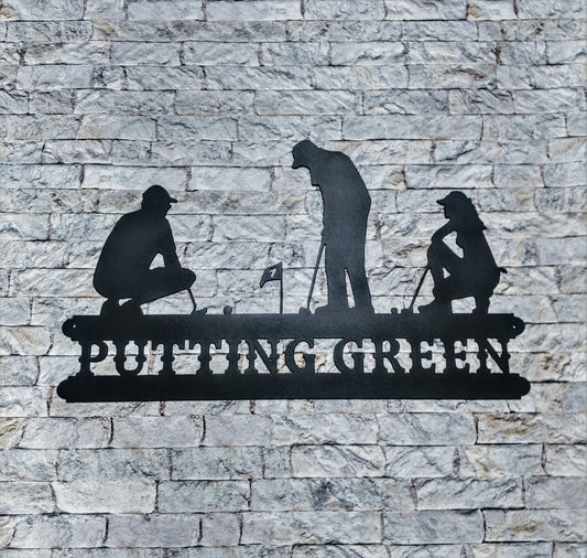Personalized Putting Green Wall Sign