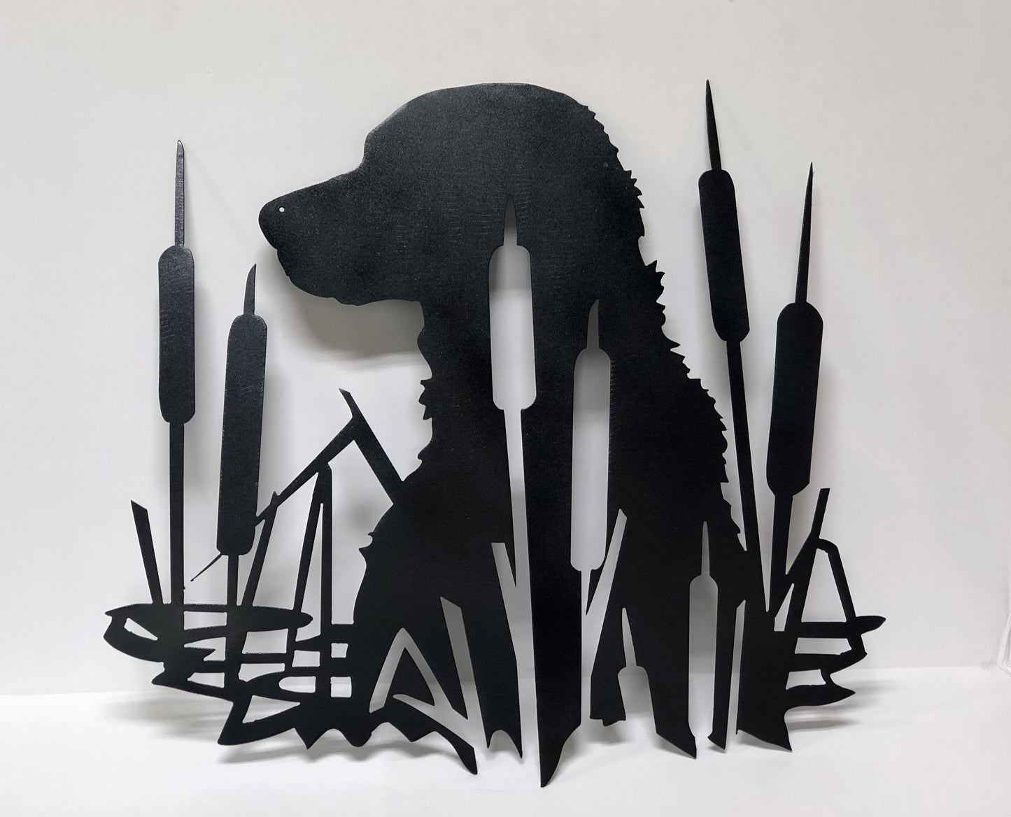 Hunting Dog - Labrador Retriever in Cattails Metal Wall Art Hunting Scene - Metal Wall Decor - Powder Coat - USA Made