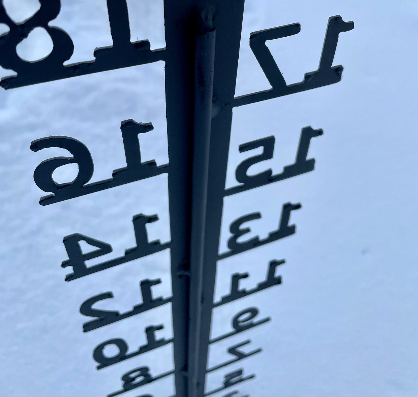 Snow Sports Snow Gauge Metal - Snow Measuring Stick
