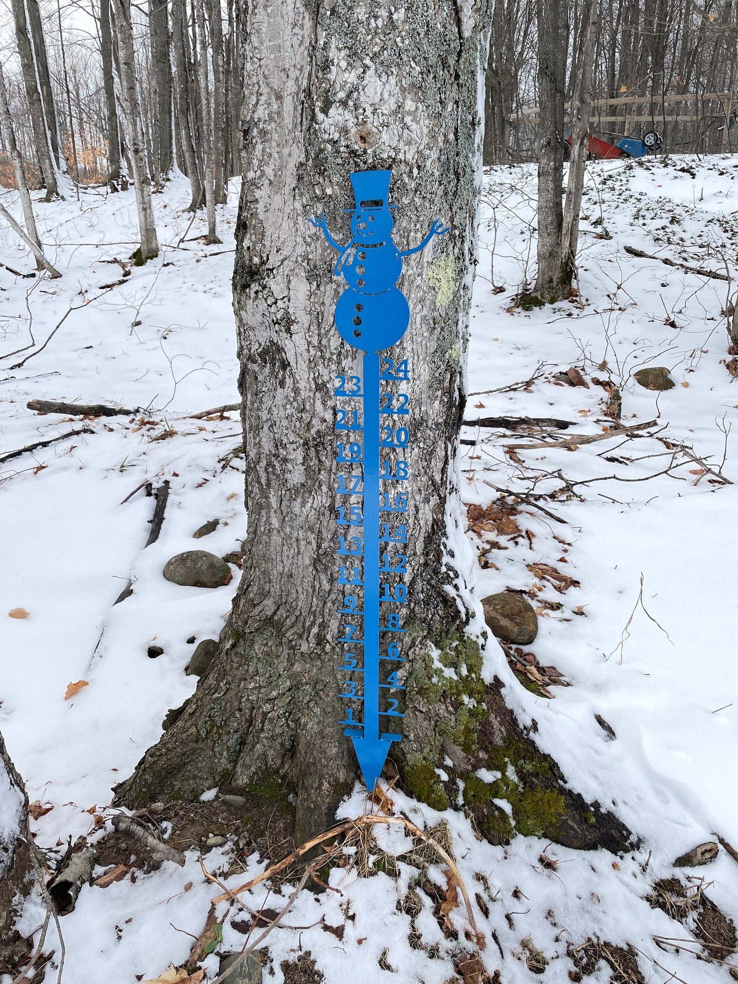 Snowman Snow Measuring Gauge Metal