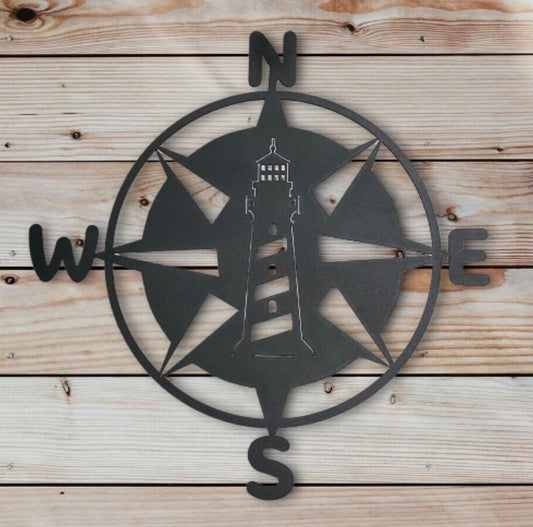 Lighthouse Metal Compass