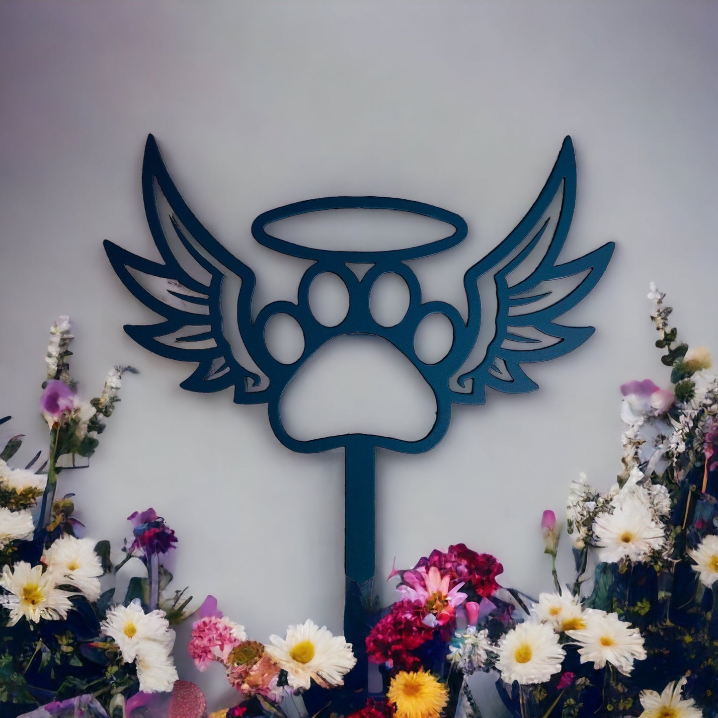 Pet Memorial with Wings and Halo Garden Stake