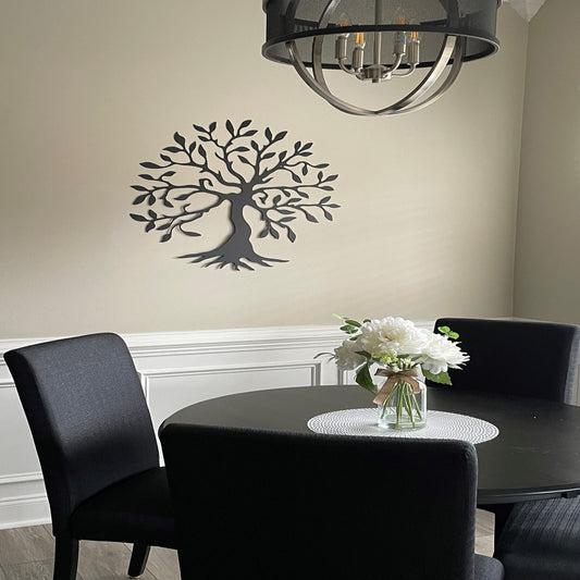 Olive tree metal wall art