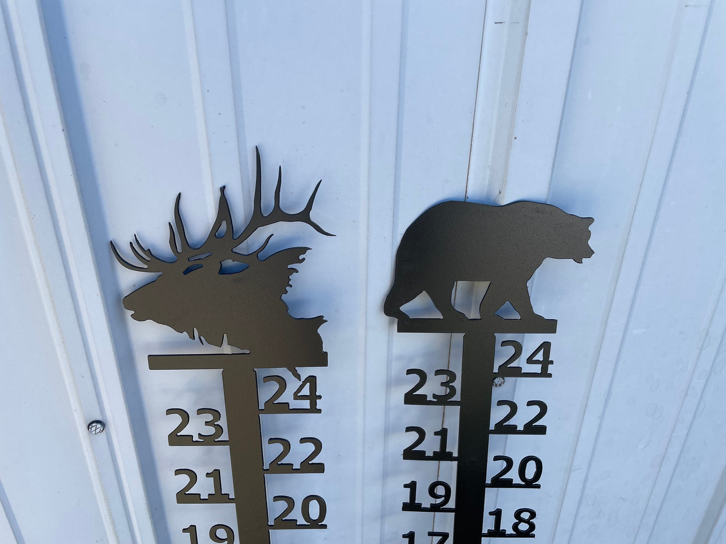 24 inch; Metal Snow Gauge: Powder Coated Steel, Reinforced, USA Made