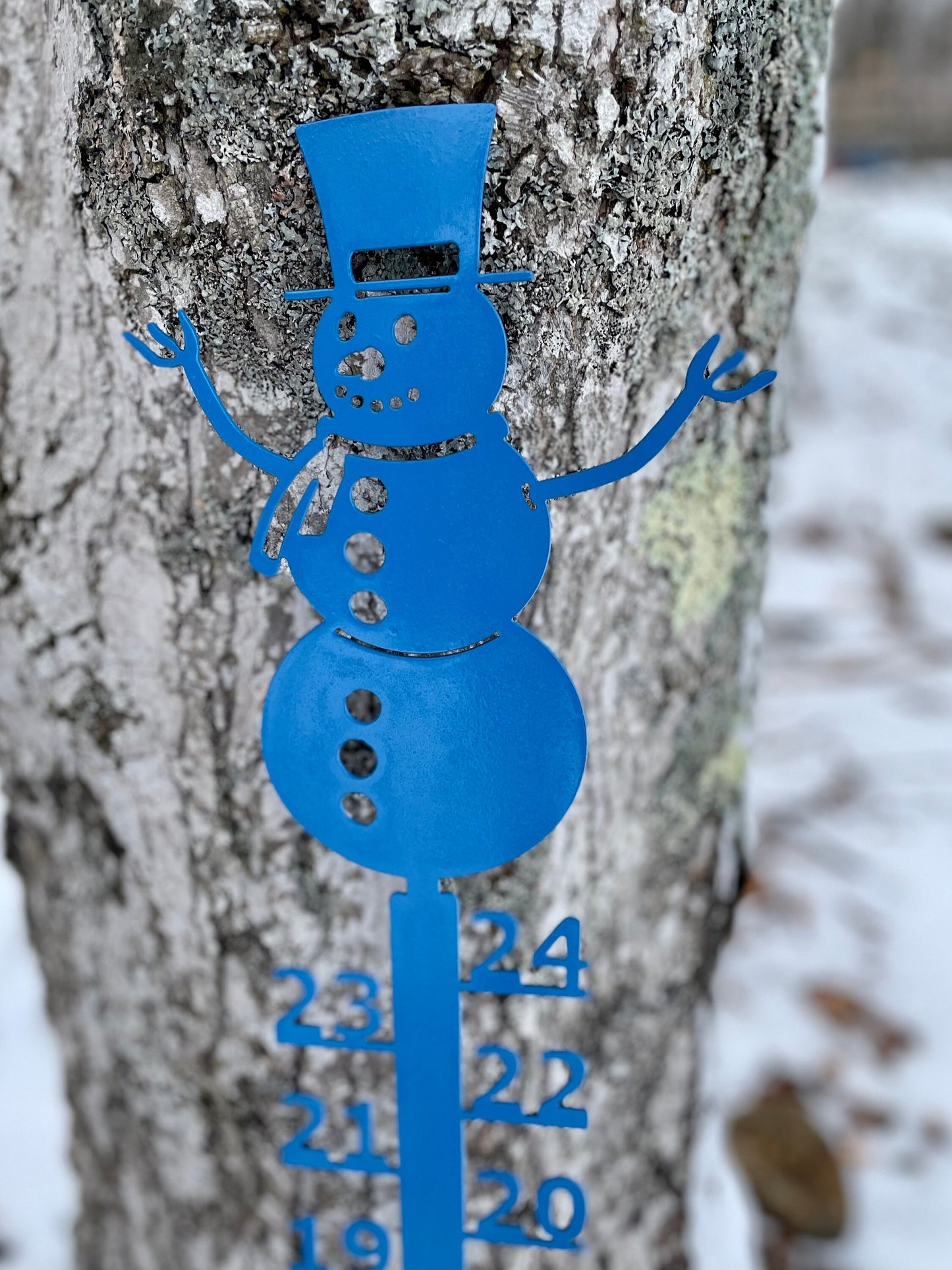 24 inch; Metal Snow Gauge: Powder Coated Steel, Reinforced, USA Made