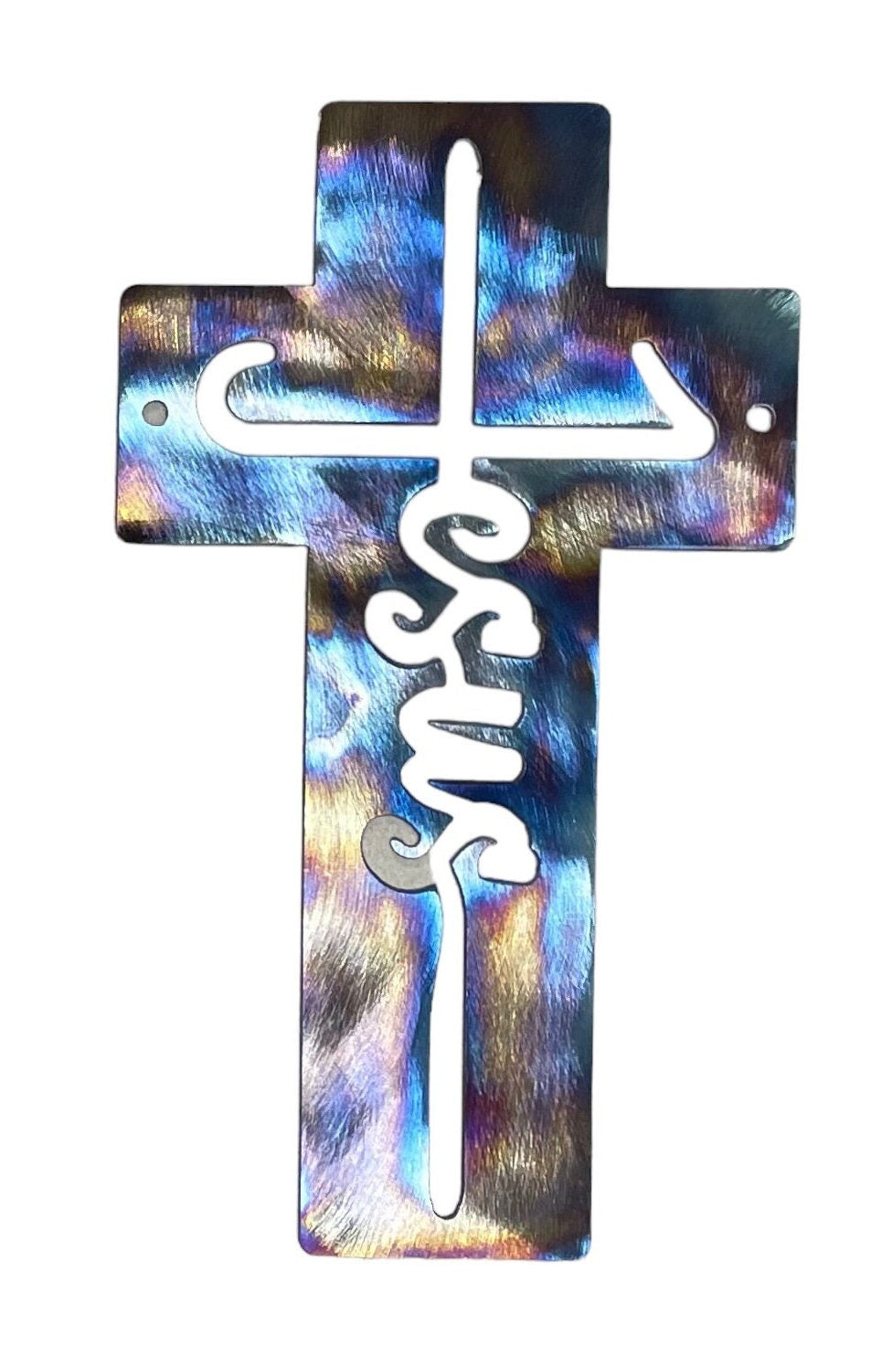 8" Jesus or Faith Metal Cross