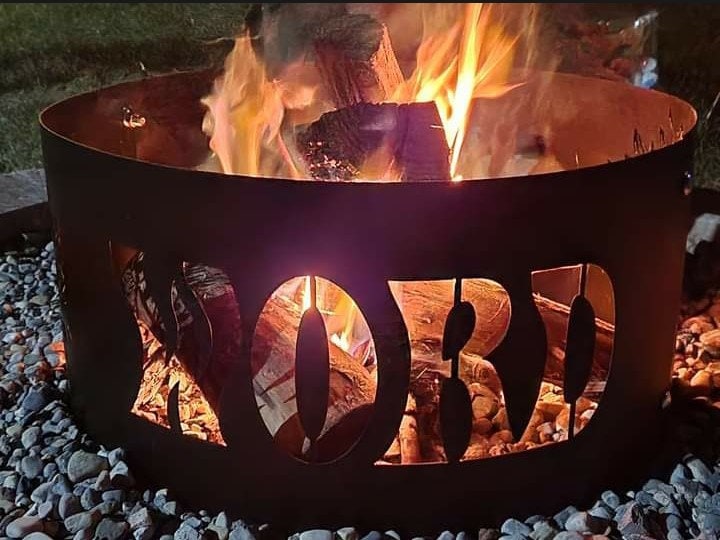 30" Personalized Wildlife Fire Ring - 4 Panel System - Bolts Together - 5 Designs