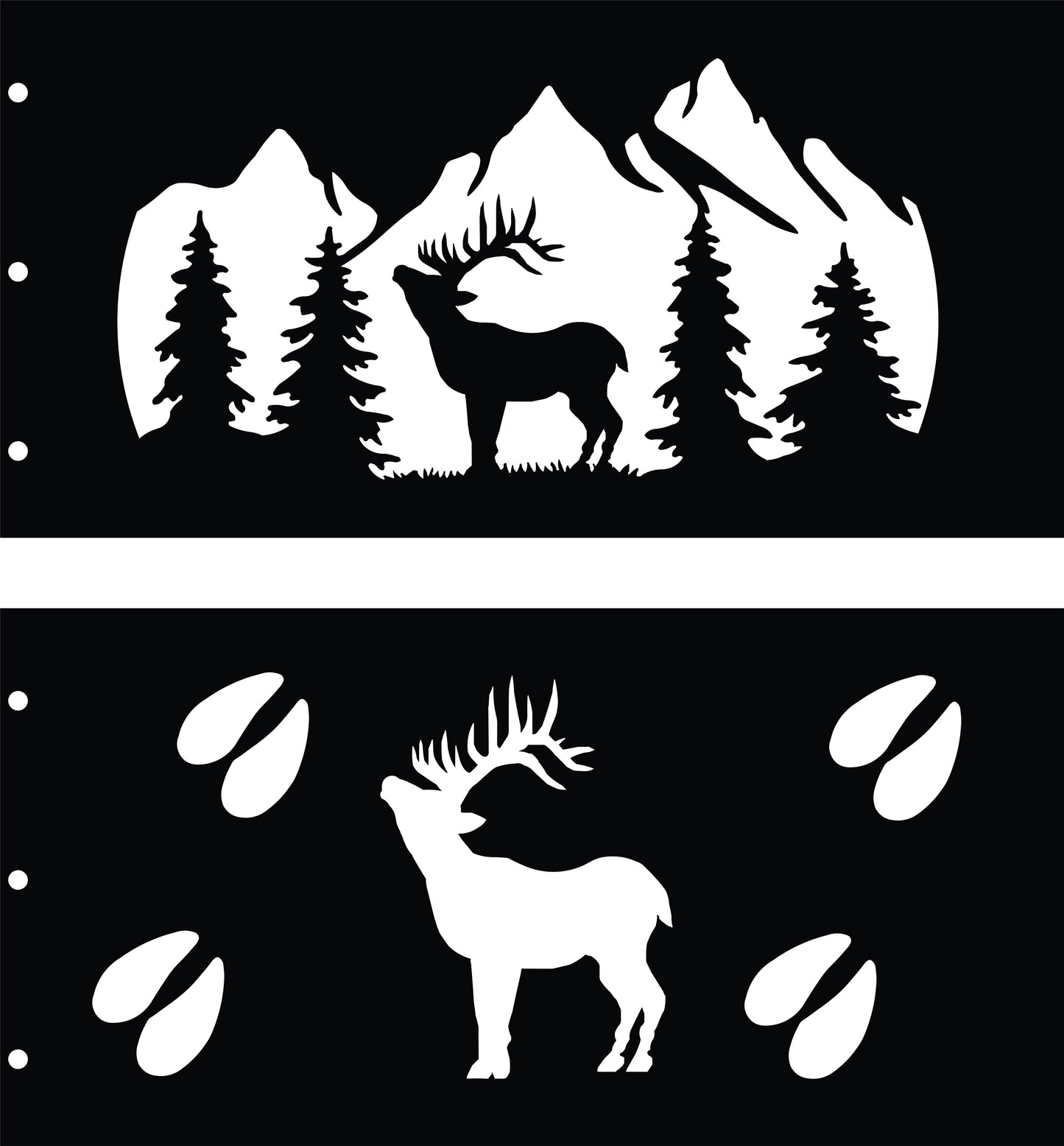 Wildlife - Fire Ring Pit - 4 Panel System - Bolts Together - 6 Designs - High Heat Powder Coat