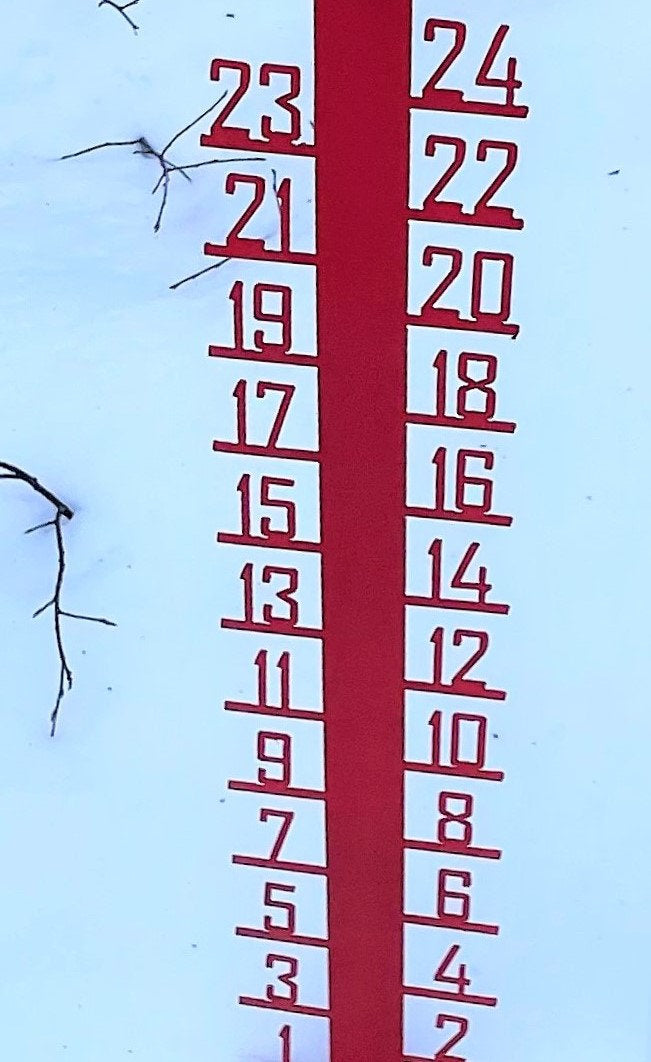 Snow Sports Snow Gauge Metal - Snow Measuring Stick