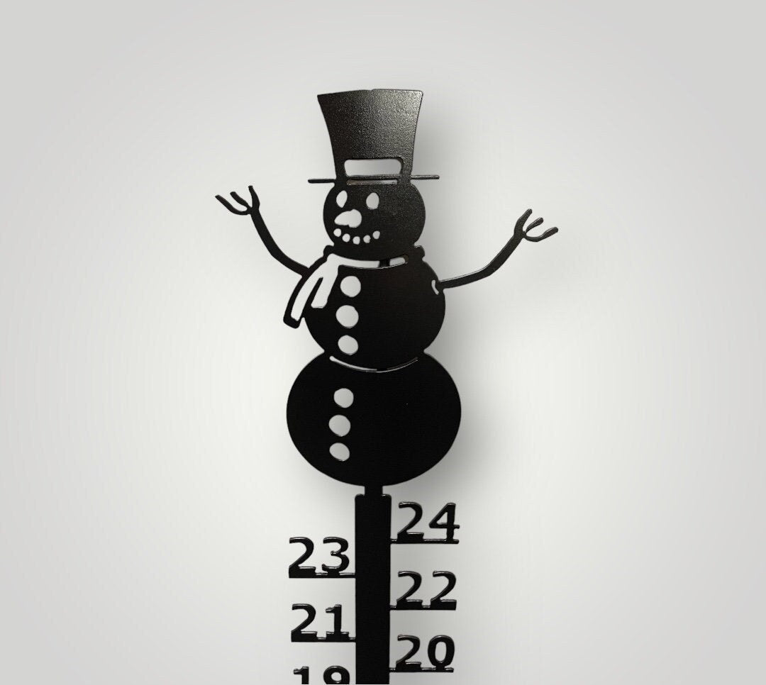 Snowman Snow Measuring Gauge Metal