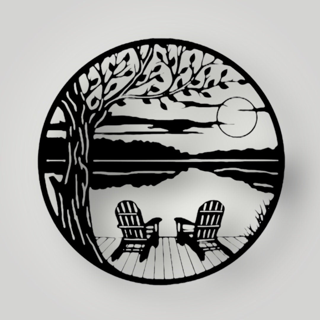 Serene Lake View Metal Wall Art