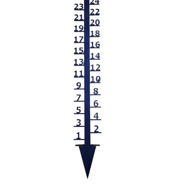 Bigfoot Snow Measuring Gauge: Powder Coated Steel, 24-36 Inch