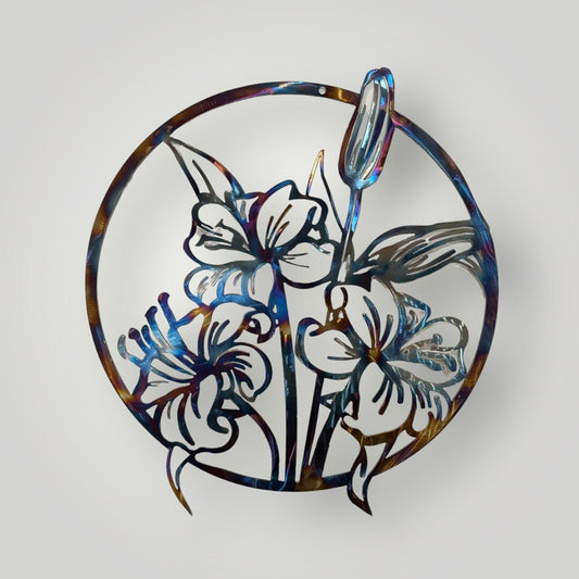 Bouquet of Lilies Metal Wall Art