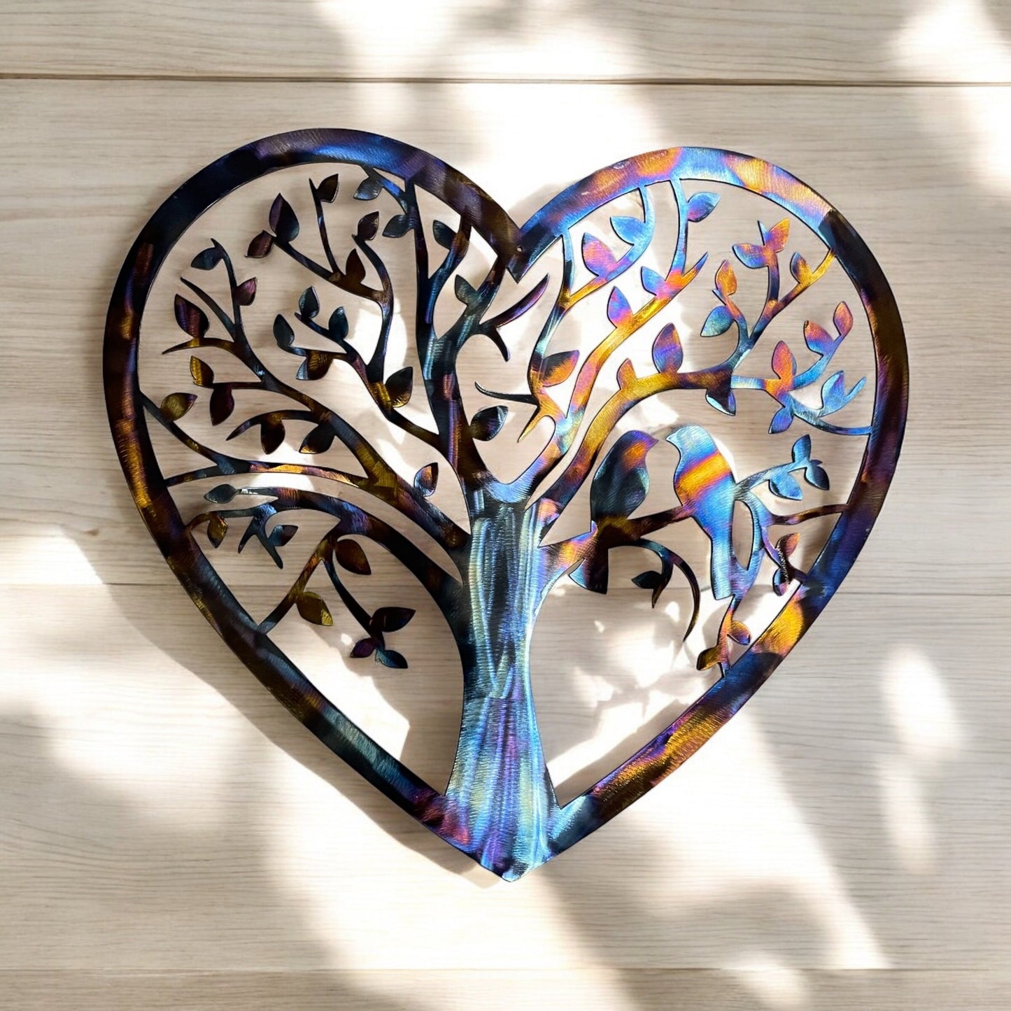 Heart Shaped Tree of Life with Love Birds