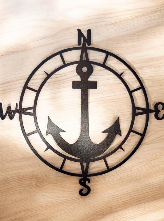 Nautical Anchor Compass Wall Art