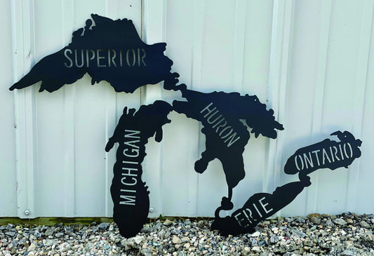 The Great Lakes with names