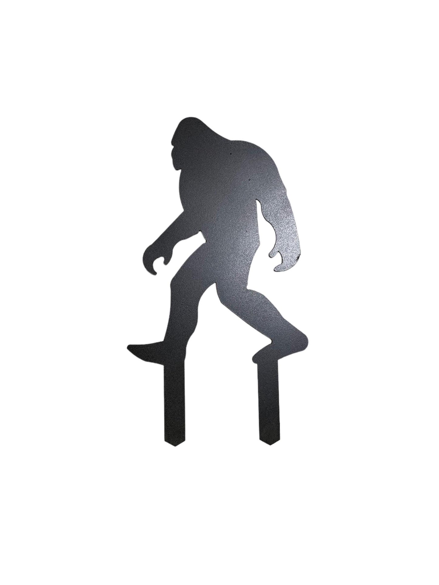 Metal Bigfoot Silhouette Yard Stake: USA-Made Garden Art