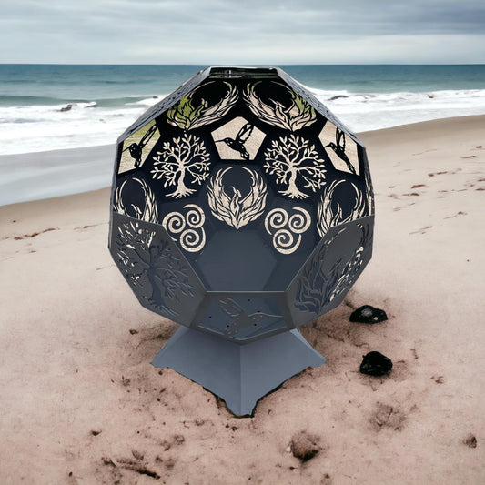 Earth themed fire pit